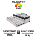 Ver imagem 6 de Bicama Box Solteiro Suede 88x188x28 Cm com Colchão Gransleep Molas Verticoil e Colchão