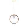 Pendente Madeira Redondo Slim 25 Cm:freijó - 3