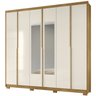 Guarda Roupa Casal 6 Portas Com Espelho 9860 Freijo Off White Moval - 1