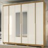 Guarda Roupa Casal 6 Portas Com Espelho 9860 Freijo Off White Moval - 2