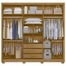 Guarda Roupa Casal 6 Portas Com Espelho 9860 Freijo Off White Moval - 5