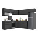 Ver imagem 2 de Armário De Cozinha Completa De Canto Multimóveis Preto