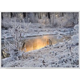 Quadro Decorativo Paisagem Inverno Floresta Branca 140x100cm - 1