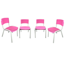Ver imagem 3 de Kit 4 Cadeiras Infantil Iso Rosa Brinquedoteca Escolas Ecomhome