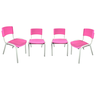 Kit 4 Cadeiras Infantil Iso Rosa Brinquedoteca Escolas Ecomhome - 3