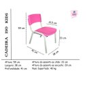 Ver imagem 2 de Kit 4 Cadeiras Infantil Iso Rosa Brinquedoteca Escolas Ecomhome