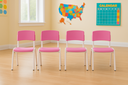 Ver imagem 1 de Kit 4 Cadeiras Infantil Iso Rosa Brinquedoteca Escolas Ecomhome
