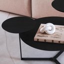 Ver imagem 2 de Mesa Centro 03 Tampos Chanfrada Pe Metal Preto Nero Artesano Nero Preto