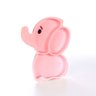 Prato Bebe Infantil Silicone Ventosa 3 Divisórias Introdução Alimentar Elefantinho Rosa - 1