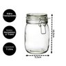 Jogo 3 Potes Vidro Vedação Hermética Silicone e Trava 500ml, 830ml e 1 Litro - Tuut - 5