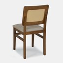 Ver imagem 5 de Cadeira de Madeira com Telinha Bogotá Cor Castanho Estofado Facto Garden Bege Acinzentado