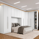 Ver imagem 1 de Guarda Roupa Modulado Casal Safira 011 em Mdf com 11 Portas e 9 Gavetas