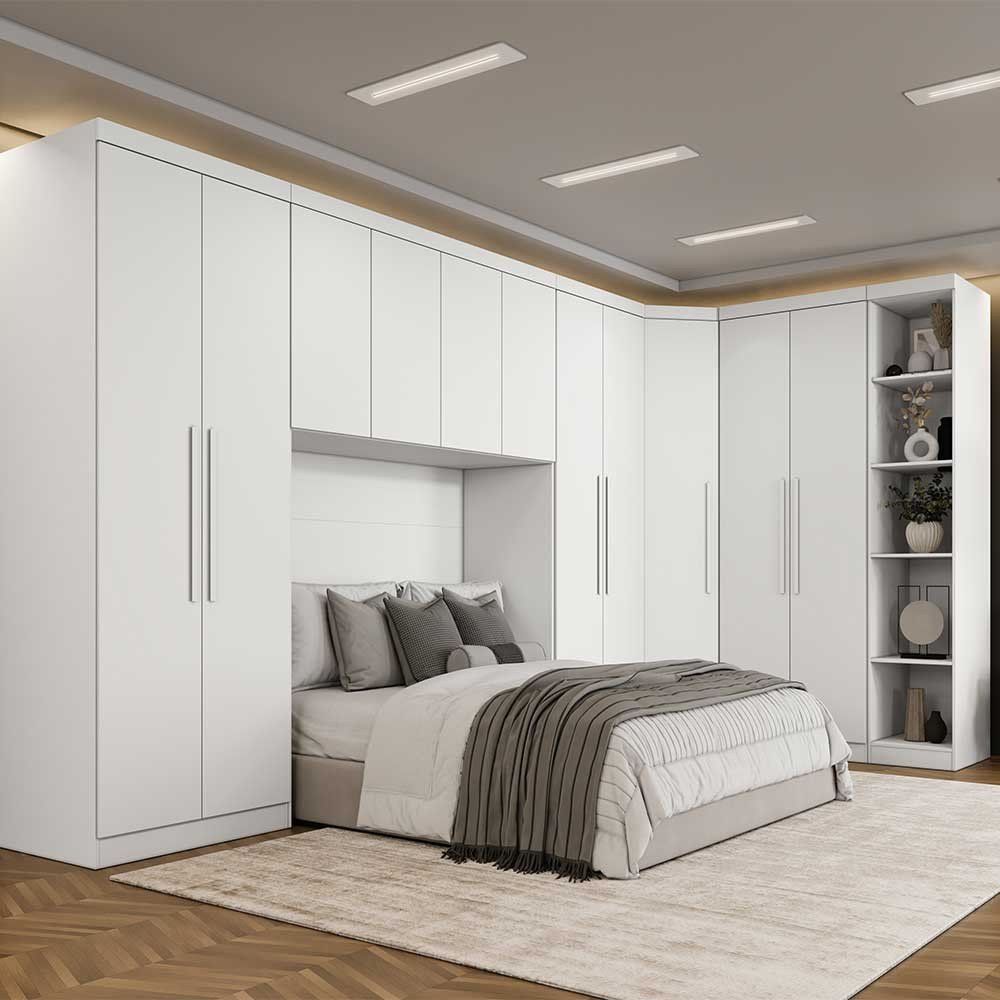 Guarda Roupa Modulado Casal Safira 011 em Mdf com 11 Portas e 9 Gavetas