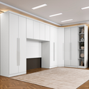 Ver imagem 2 de Guarda Roupa Modulado Casal Safira 011 em Mdf com 11 Portas e 9 Gavetas