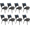 Ver imagem 1 de Cadeira New Iso Oblongo Preta Invicta Office Kit com 8 Cadeiras