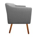Ver imagem 4 de Kit Sofá Retrô Namoradeira e 02 Poltronas Decorativa Julia Linho Cinza A26 - D'Rossi