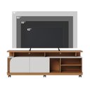 Ver imagem 5 de Rack Bancada Ambiente Jurerê 1.8 Freijó Off White Matte – Colibri