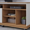 Ver imagem 6 de Rack Bancada Ambiente Jurerê 1.8 Freijó Off White Matte – Colibri