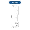 Ver mais imagens de Guarda-Roupa Conjunto Modulado Completo Casal 7 Peças Vidro Reflecta LED 100% MDF