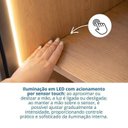 Ver imagem 6 de Guarda-Roupa Conjunto Modulado Completo Casal 7 Peças Vidro Reflecta LED 100% MDF