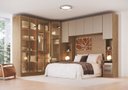 Ver imagem 1 de Guarda-Roupa Conjunto Modulado Completo Casal 7 Peças Vidro Reflecta LED 100% MDF