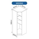 Ver imagem 5 de Guarda-Roupa Conjunto Modulado Completo Casal 7 Peças Vidro Reflecta LED 100% MDF