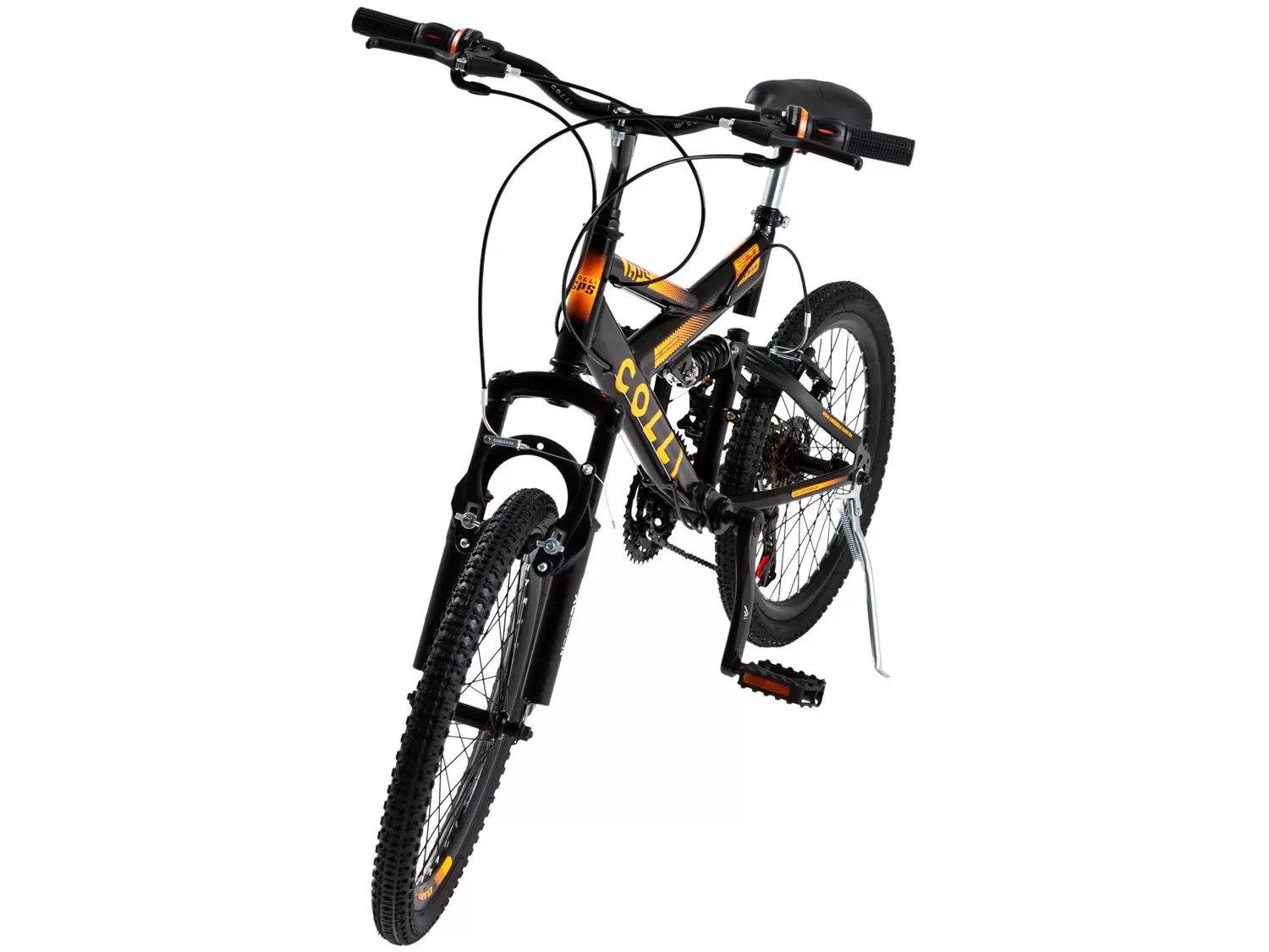Bicicleta Colli Aro 20 com Gps + Freio V-brake - Aço Carbono 21 Marchas 310 Preto/laranja Un - 2
