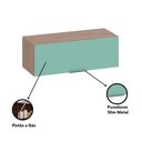Ver imagem 3 de Armário Aéreo 80 Cm 1 Porta Basculante Etna Poliman Móveis Carvalho Oak/menta