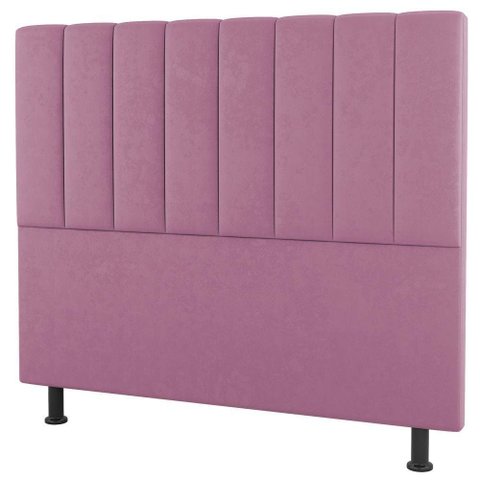Cabeceira Cama Box Casal King Size Cora 195Cm Suede Rosa