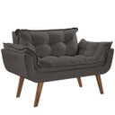 Ver imagem 1 de Poltrona Namoradeira Opalla Base Palito Cinza