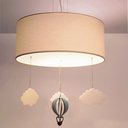 Ver imagem 2 de Luminária de Teto Pendente Balão Cúpula 40x15cm: Cru5992