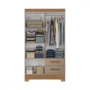 Ver imagem 3 de Guarda Roupa Solteiro com Espelho 4 Portas Fortaleza Acacia Reclefcta Atualle