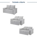 Ver imagem 4 de Sofá Retrátil e Reclinável 180cm Cupuaçu CabeCasa MadeiraOriginals