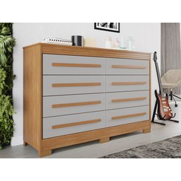 Comoda California 8 Gavetas Benetil Cinamomo Off - 2