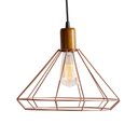 Ver imagem 2 de Kit 3 Pendente Aramado Madeira Poptem Chapéu cobre luminária lustre sala quarto interior iluminação