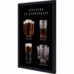 Quadro Decorativo Poster Copos de Cerveja Atitude É Tudo sem Vidro 60x90cm - 2