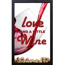 Ver imagem 1 de Quadro Decorativo Porta Rolhas Love And A Little Wine 28x43x5cm