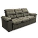 Ver mais imagens de Sofá Retrátil Reclinável Atenas 2,30m Suede Velut Tabaco C/ Molas no Assento - King House