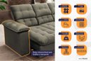 Ver imagem 4 de Sofá Retrátil Reclinável Atenas 2,30m Suede Velut Tabaco C/ Molas no Assento - King House