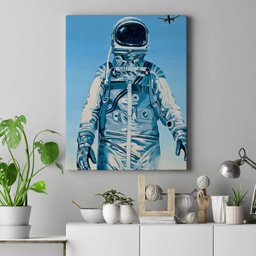 Quadro Decorativo Moderno 40x60cm Astronauta em Tela Canvas - 3