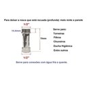 Ver imagem 2 de Extensor Cromado Prolongador Longo Torneira Chuveiro 1/2''