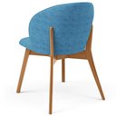 Ver imagem 7 de Cadeira de Jantar e Estar Living Estofada Mia L02 Linho Azul - Lyam Decor
