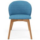 Ver imagem 3 de Cadeira de Jantar e Estar Living Estofada Mia L02 Linho Azul - Lyam Decor