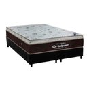 Ver imagem 1 de Conjunto Box Queen: Colchão Molas Ortobom Ensacadas Sleep King + Base Crc Suede Black (158x198)