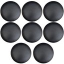 Ver imagem 1 de Kit 08 Assentos Redondo Banqueta Cadeira Estofados Poltronas H02 Corino Preto 30 cm - Lyam Decor Ass
