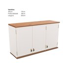 Ver imagem 2 de Aéreo 3 Portas com Tampo de Madeira Maciça Joy Branco/Off White