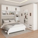 Ver imagem 1 de Guarda-roupa Casal Modulado com Cama Paradise 10 Portas com Espelho 6 gavetas - Panorama Móveis