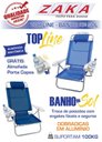 Ver imagem 3 de Cadeira Reclinável Top Line 5 Posições + Almofada e Porta Copos - Zaka - Azul Escuro