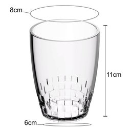 Copo Crippa 300ml Plástico Transparente Trama Água Suco Refrigerante Escolar Refeitório - 3