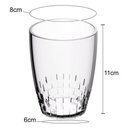 Ver imagem 3 de Copo Crippa 300ml Plástico Transparente Trama Água Suco Refrigerante Escolar Refeitório
